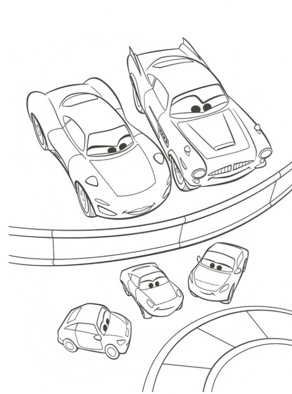 Plansa de colorat cu Cars2 39 33